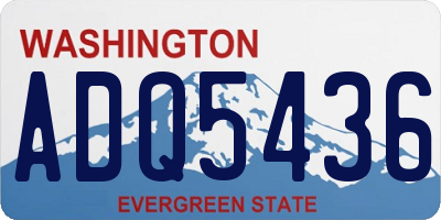 WA license plate ADQ5436