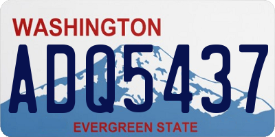 WA license plate ADQ5437