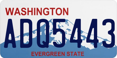 WA license plate ADQ5443