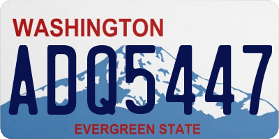 WA license plate ADQ5447