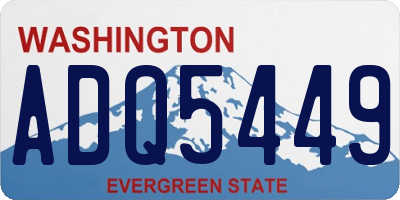 WA license plate ADQ5449