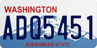 WA license plate ADQ5451