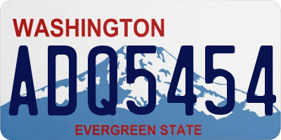 WA license plate ADQ5454