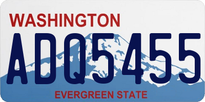 WA license plate ADQ5455