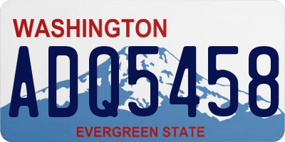 WA license plate ADQ5458