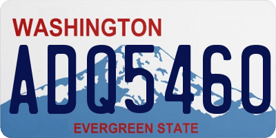 WA license plate ADQ5460
