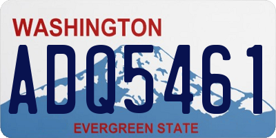 WA license plate ADQ5461