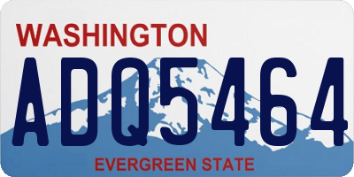 WA license plate ADQ5464