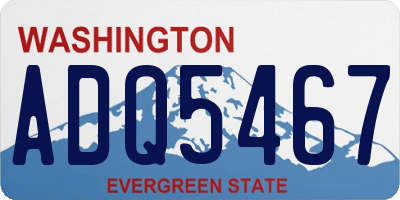 WA license plate ADQ5467