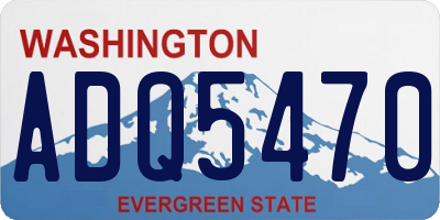 WA license plate ADQ5470