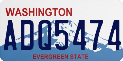 WA license plate ADQ5474
