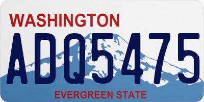 WA license plate ADQ5475