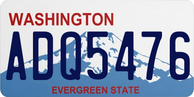 WA license plate ADQ5476