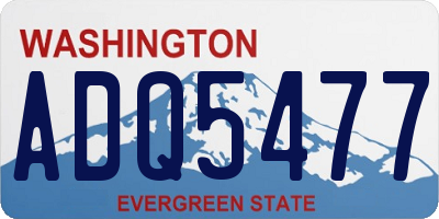 WA license plate ADQ5477