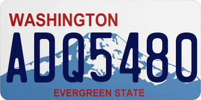 WA license plate ADQ5480