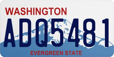 WA license plate ADQ5481