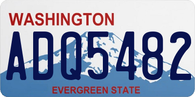 WA license plate ADQ5482