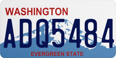 WA license plate ADQ5484