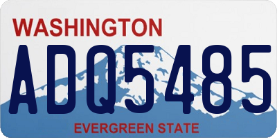 WA license plate ADQ5485