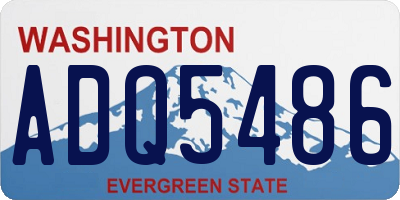 WA license plate ADQ5486