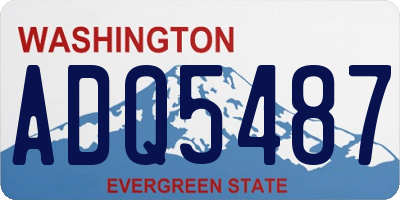 WA license plate ADQ5487