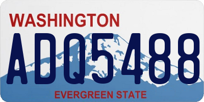 WA license plate ADQ5488