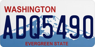 WA license plate ADQ5490