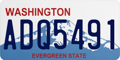 WA license plate ADQ5491