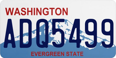 WA license plate ADQ5499