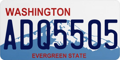 WA license plate ADQ5505