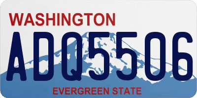 WA license plate ADQ5506