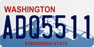WA license plate ADQ5511