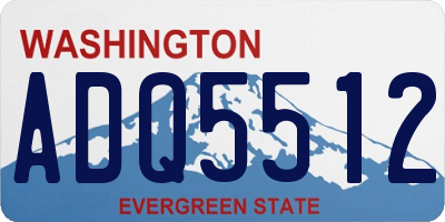 WA license plate ADQ5512