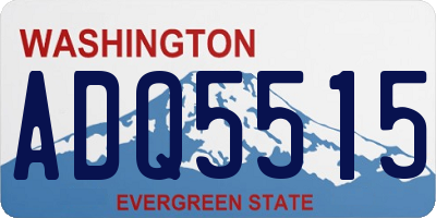 WA license plate ADQ5515
