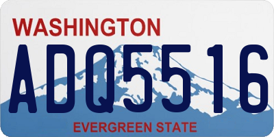 WA license plate ADQ5516