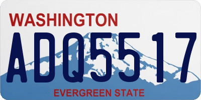 WA license plate ADQ5517