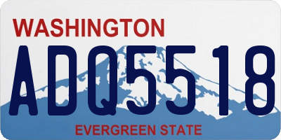 WA license plate ADQ5518