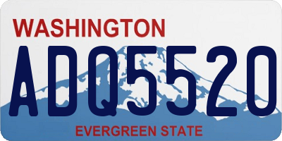 WA license plate ADQ5520