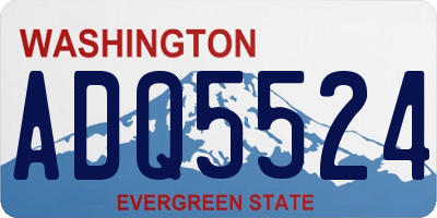 WA license plate ADQ5524