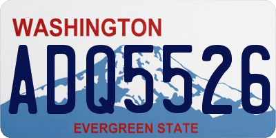 WA license plate ADQ5526