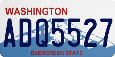 WA license plate ADQ5527