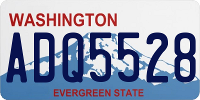 WA license plate ADQ5528