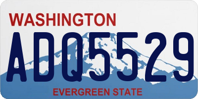 WA license plate ADQ5529