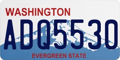 WA license plate ADQ5530