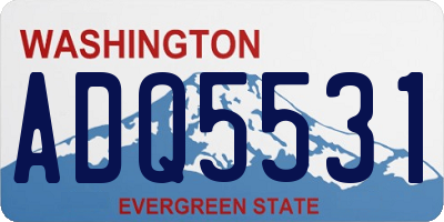 WA license plate ADQ5531