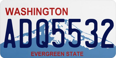 WA license plate ADQ5532