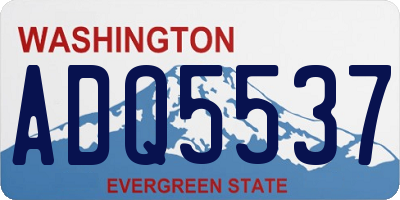 WA license plate ADQ5537