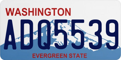 WA license plate ADQ5539