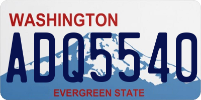 WA license plate ADQ5540