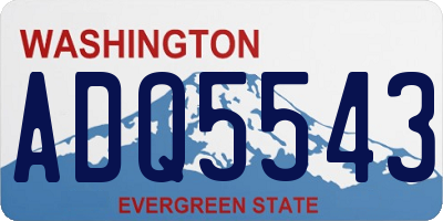 WA license plate ADQ5543